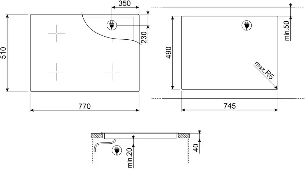 Варочная панель Smeg SE484EMTD