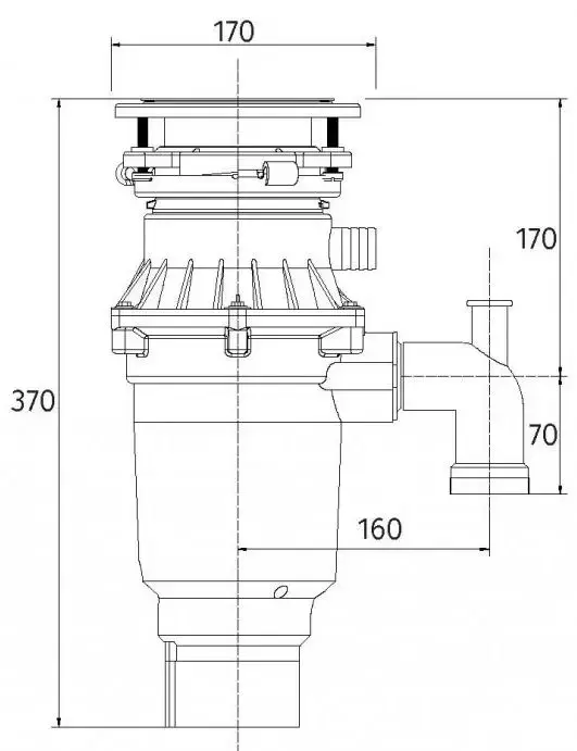 Измельчитель пищевых отходов Bone Crusher BC 810-Slim Line