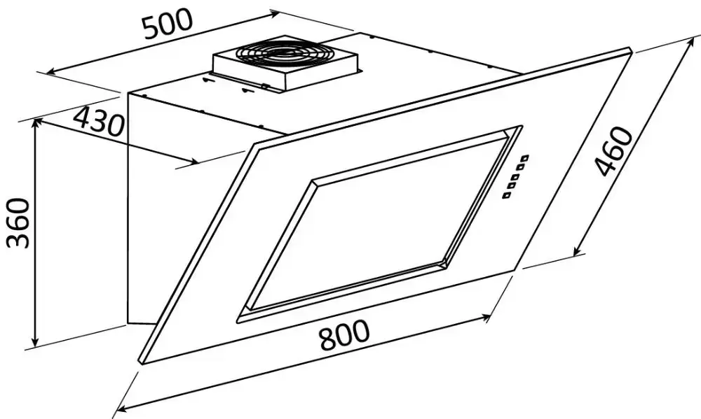 Наклонная вытяжка Brandt BHV6801X