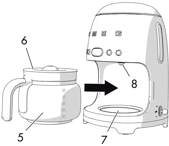 Капельная кофеварка Smeg DCF02GREU