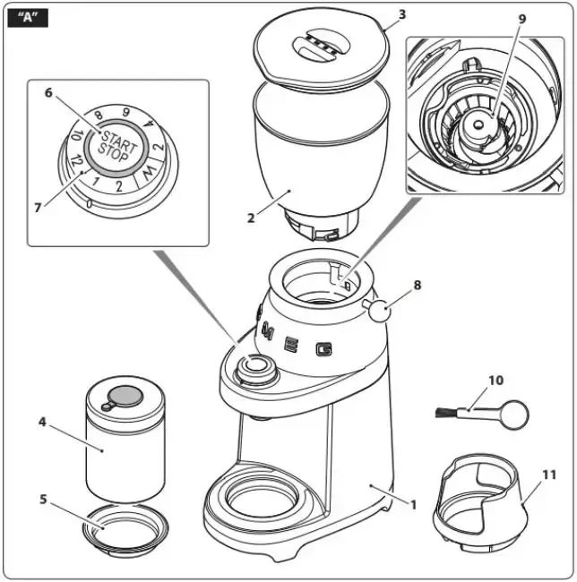 Кофемолка Smeg CGF01PGEU