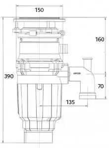 Измельчитель пищевых отходов Bone Crusher BC 910-SL