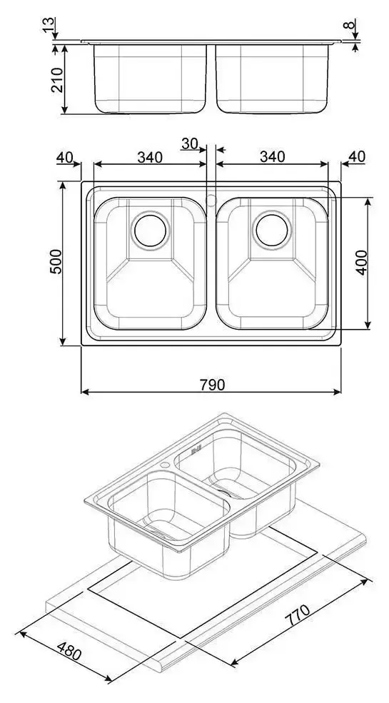 Мойка Smeg SP792-2