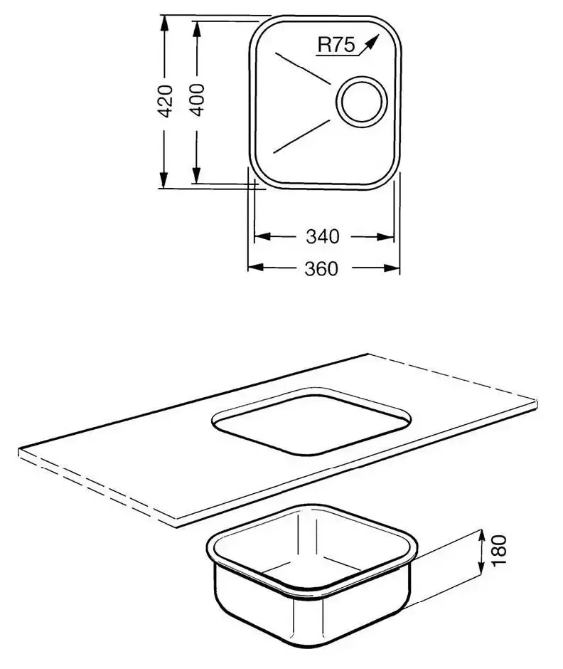 Мойка Smeg UM34