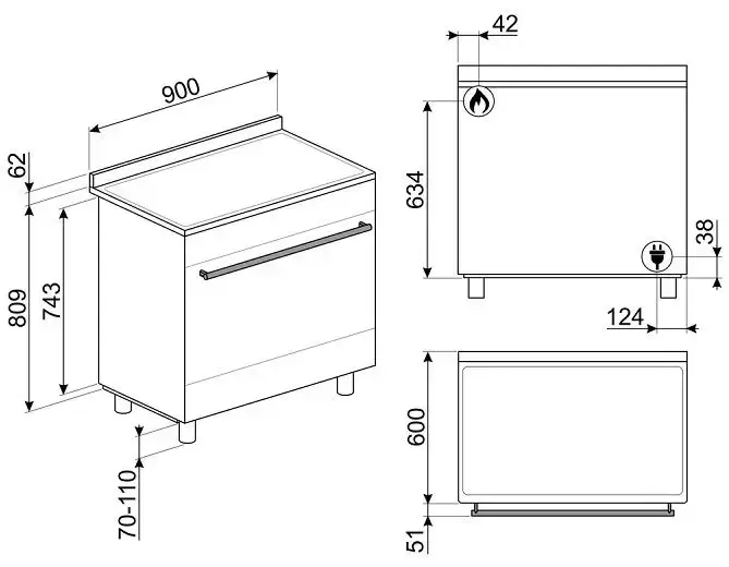 Варочный центр Smeg C9GMMB2