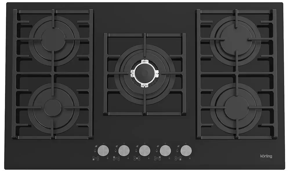 Газовая стеклянная варочная панель Korting HGG 9835 CTN