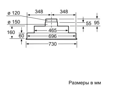 Встраиваемая вытяжка Neff D5855X1